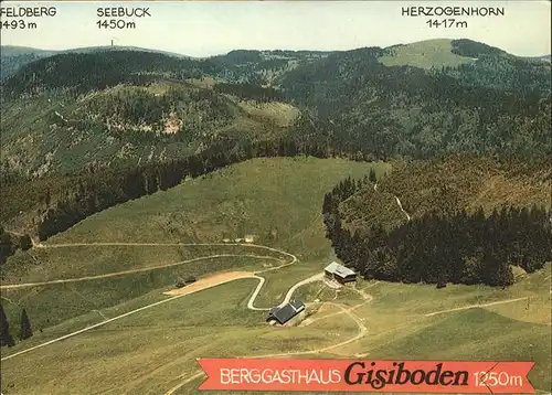 Todtnau Schwarzwald Berggasthaus Gisiboden Kat. Todtnau