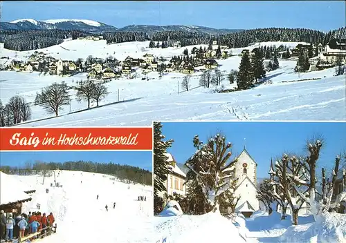 Saig Schwarzwald Wintersportplatz Kat. Lenzkirch