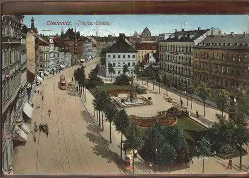 Chemnitz Theater Str. Strassenbahn Kat. Chemnitz