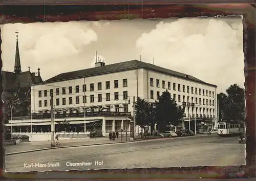 Karl Marx Stadt Chemnitzer Hof Strassenbahn Kat. Chemnitz