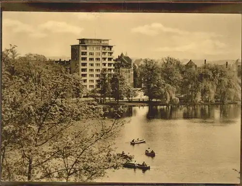 Karl Marx Stadt Hochhaus Schlossteich Kat. Chemnitz