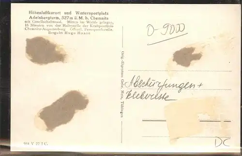 Chemnitz Hoehenluftkurort Poehlberg Baerenstein Kat. Chemnitz