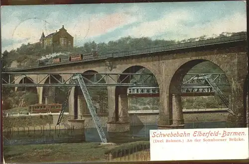 Elberfeld Wuppertal Schwebebahn Sonnborner Bruecke / Wuppertal /Wuppertal Stadtkreis