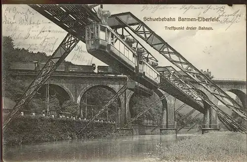 Elberfeld Wuppertal Schwebebahn Treffpunkt dreier Bahnen / Wuppertal /Wuppertal Stadtkreis