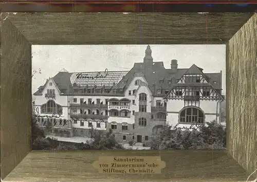 Chemnitz Sanatorium Zimmermannsche Stiftung Kat. Chemnitz