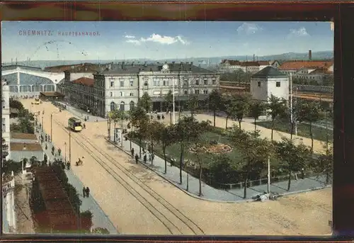 Chemnitz Hauptbahnhof Strassenbahn Kat. Chemnitz