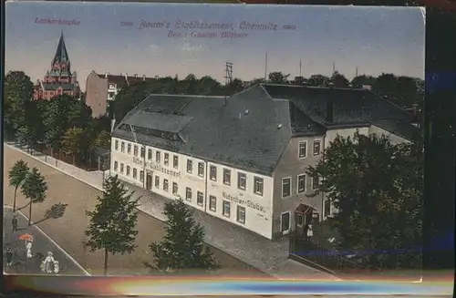 Chemnitz Lutherkirche Baums Etablissement Kat. Chemnitz