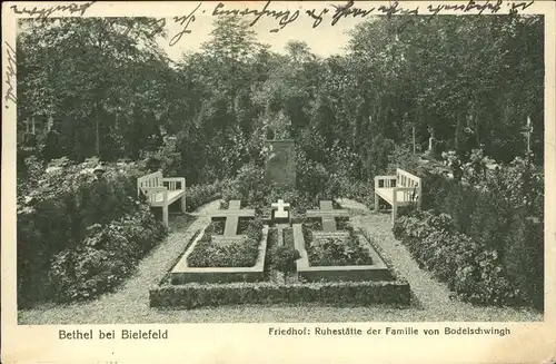 Bethel Bielefeld Friedhof Ruhestaette Fam. von Bodelschwingh Kat. Bielefeld