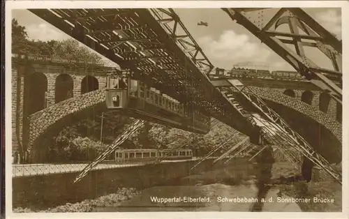 Elberfeld Wuppertal Schwebebahn Sonnborner Bruecke / Wuppertal /Wuppertal Stadtkreis