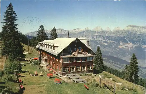 Flums Berghotel Schoenhalden Seilbahn Kat. Flums