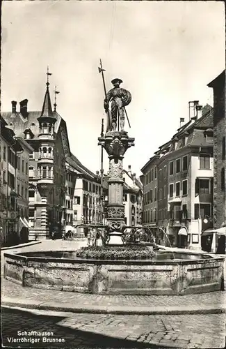 Schaffhausen SH Vierroehriger Brunnen Kat. Schaffhausen