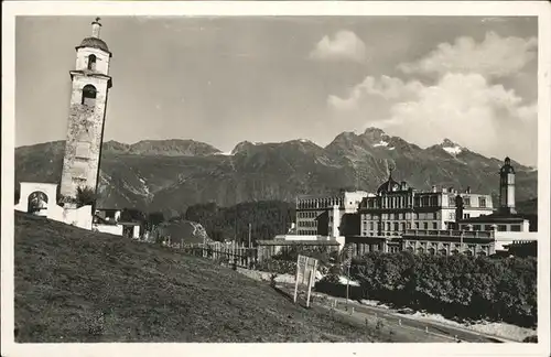 St Moritz GR Engadin schiefe Turm Kulm Hotel Kat. St Moritz