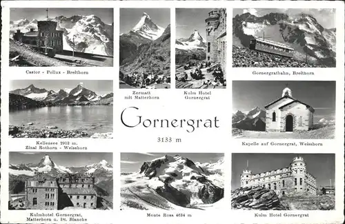 Gornergrat Zermatt Kulm Hotel Monte Rosa castor Pollux Breithorn / Gornergrat /Rg. Zermatt