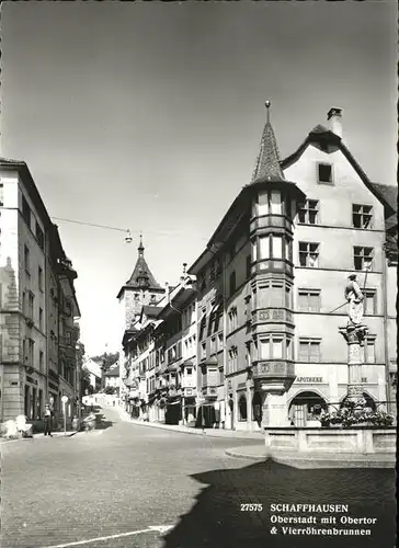 Schaffhausen SH Oberstadt Obertor Vierroehrenbrunnen Kat. Schaffhausen