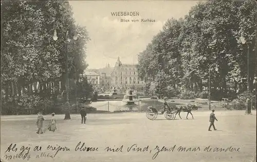 Wiesbaden Kurhaus Pferdekutsche Kat. Wiesbaden