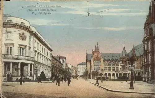 Wiesbaden Rathaus Platz Kat. Wiesbaden