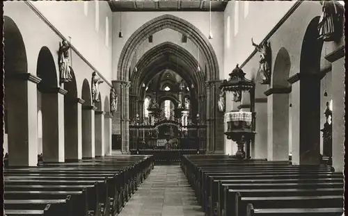 Seligenstadt Hessen Einhardsbasilik Mittelschiff innen Kat. Seligenstadt