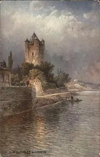 Eltville Burg Crass Rhein Kuenstlerkarte Kat. Eltville am Rhein