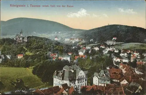 Koenigstein Taunus Blick von Ruine Kat. Koenigstein im Taunus