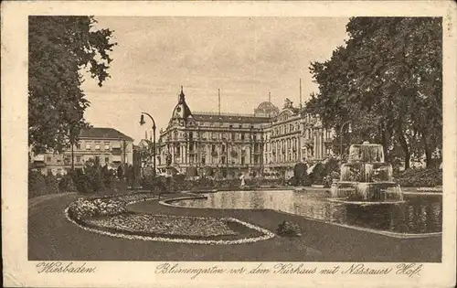 Wiesbaden Kurhaus Nassauer Hof Blumengarten Kat. Wiesbaden