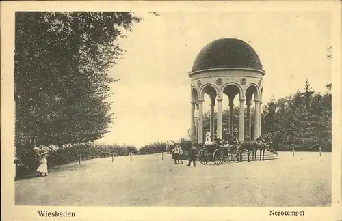 Wiesbaden Nerotempel Pferdekutsche Kat. Wiesbaden