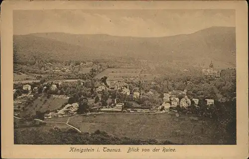 Koenigstein Taunus Blick von Ruine Kat. Koenigstein im Taunus