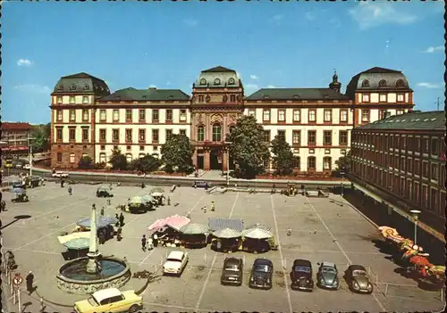 Darmstadt Schloss Marktplatz Autos Kat. Darmstadt