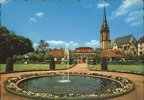 Darmstadt Prinz Georg Garten Porzellanschloesschen Elisabethen Kirche Kat. Darmstadt