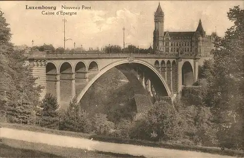 Luxembourg Luxemburg Nouveau Pont Casse d'Epargne Bruecke / Luxembourg /