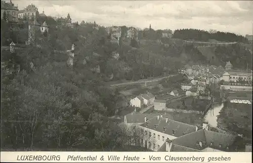 Luxembourg Luxemburg Pfaffenthal et Ville Haut vue du Clausenerberg / Luxembourg /