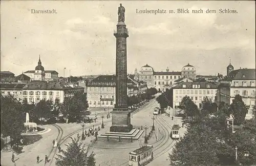 Strassenbahn Darmstadt Louisenplatz Schloss Kat. Strassenbahn