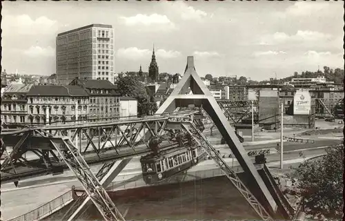 Schwebebahn Wuppertal Elberfeld Ohligsmuehle Kat. Bahnen