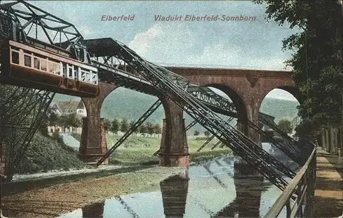 Schwebebahn Wuppertal Viadukt Elberfeld Sonnborn Kat. Bahnen