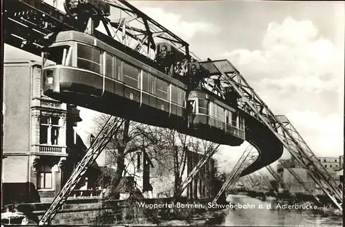 Schwebebahn Wuppertal Barmen Adlerbruecke Kat. Bahnen