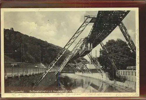 Schwebebahn Wuppertal Haspeler Bruecke Kat. Bahnen