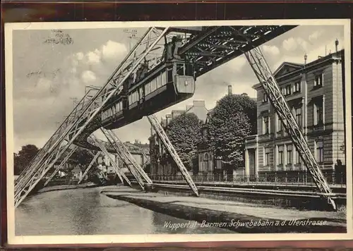 Schwebebahn Wuppertal Barmen Uferstrasse Kat. Bahnen