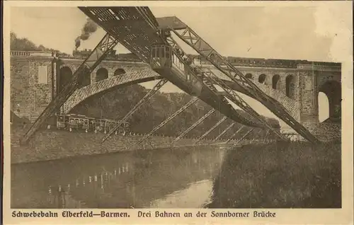 Schwebebahn Elberfeld Barmen Strassenbahn Eisenbahn Kat. Bahnen