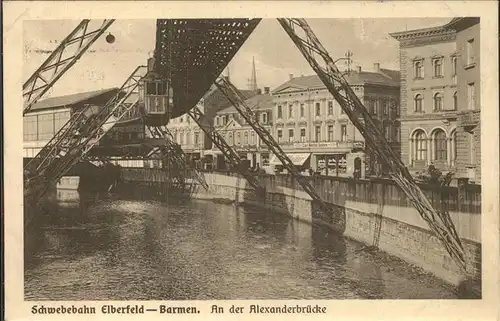 Schwebebahn Elberfeld Barmen Alexanderbruecke  Kat. Bahnen