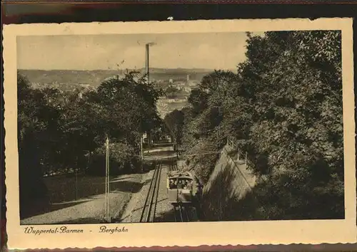 Bergbahn Wuppertal Barmen Kat. Bergbahn