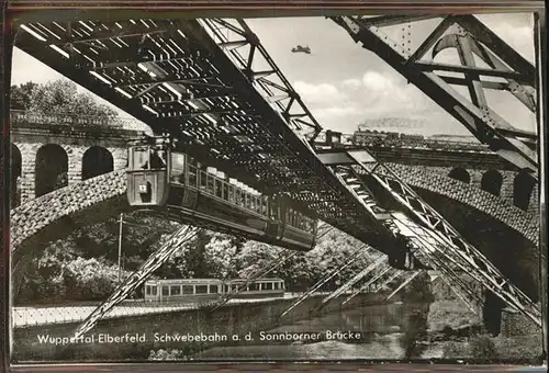 Schwebebahn Wuppertal Elberfeld Sonnborner Bruecke Strassenbahn Kat. Bahnen