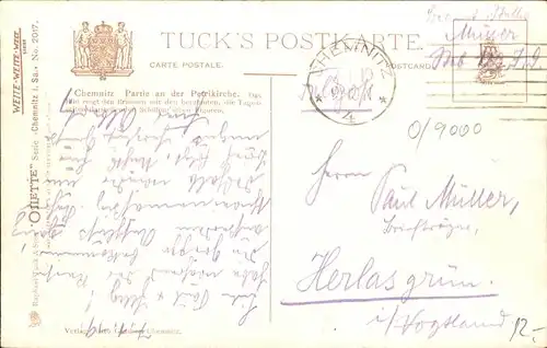 Verlag Tucks Oilette Nr. 2017 Chemnitz Petrikirche / Verlage /