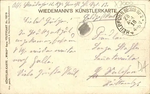 Verlag Wiedemann WIRO Nr. 1927 B Stuttgart Residenzschloss  Kat. Verlage