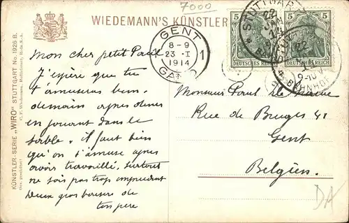 Verlag Wiedemann WIRO Nr. 1926 B Stuttgart Altes Schloss Kat. Verlage