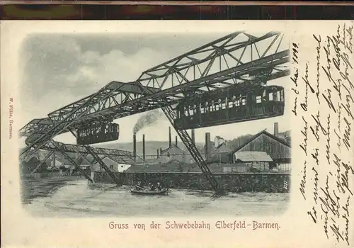 Schwebebahn Elberfeld Barmen Wuppertal Kat. Bahnen