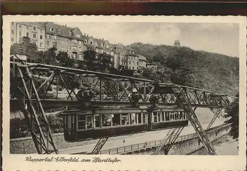 Schwebebahn Wuppertal Elberfeld Hardtufer Kat. Bahnen