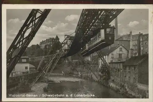 Schwebebahn Wuppertal Barmen Loherbruecke Kat. Bahnen