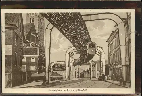 Schwebebahn Sonnborn Elberfeld Wuppertal Kat. Bahnen