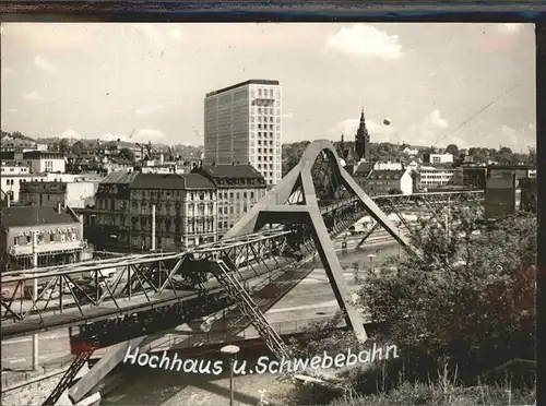 Schwebebahn Wuppertal Hochhaus Kat. Bahnen