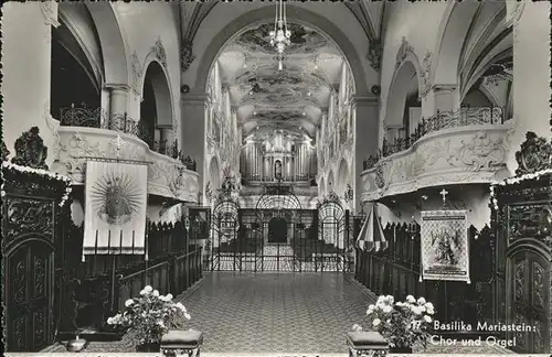 Kirchenorgel Basilika Mariastein Chor Kat. Musik