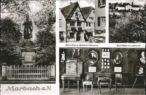 kk29184 Schiller Friedrich Geburtshaus Denkmal Museum Marbach  Kategorie. Dichter Alte Ansichtskarten
